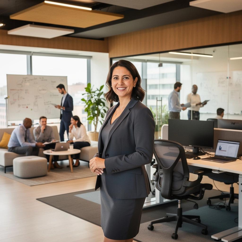 Kolorowe akcenty w biurze stymulujące kreatywność i zaangażowanie.